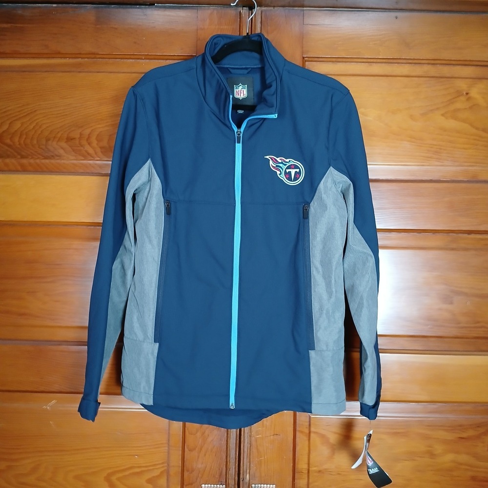 NWT Tennessee Titans NFL Full Zip-Up Jacket Size Small‎ Men's Blue Grey Official